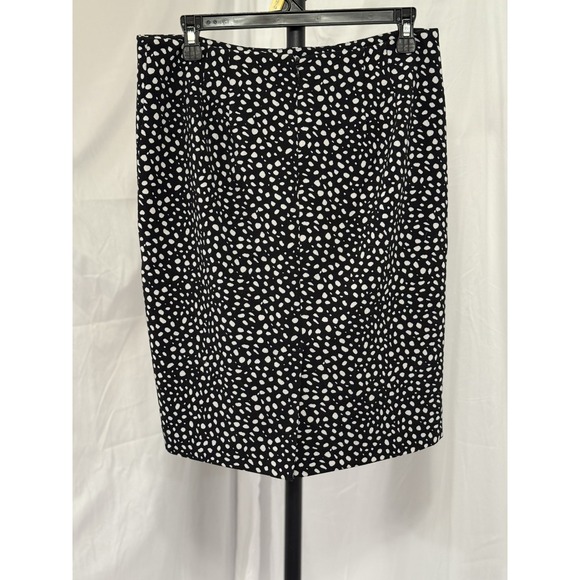 TALBOTS Womens Petite Pencil‎ Skirt Black and White Geo Sz 8P  Lined - Picture 8 of 13